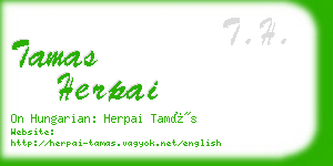 tamas herpai business card